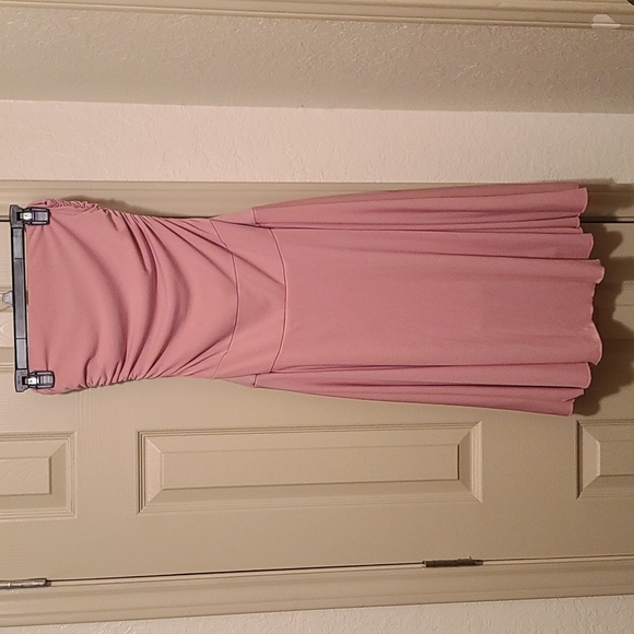 Vintage Strapless Xtraordinary Dusty Rose Dress Size Sm - Picture 5 of 9